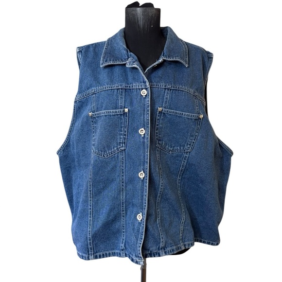 Vintage Laura Gayle Blue Denim Vest - Picture 6 of 11